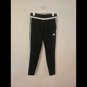 Adidas Black Tapered Pants with White Stripe Woman's M